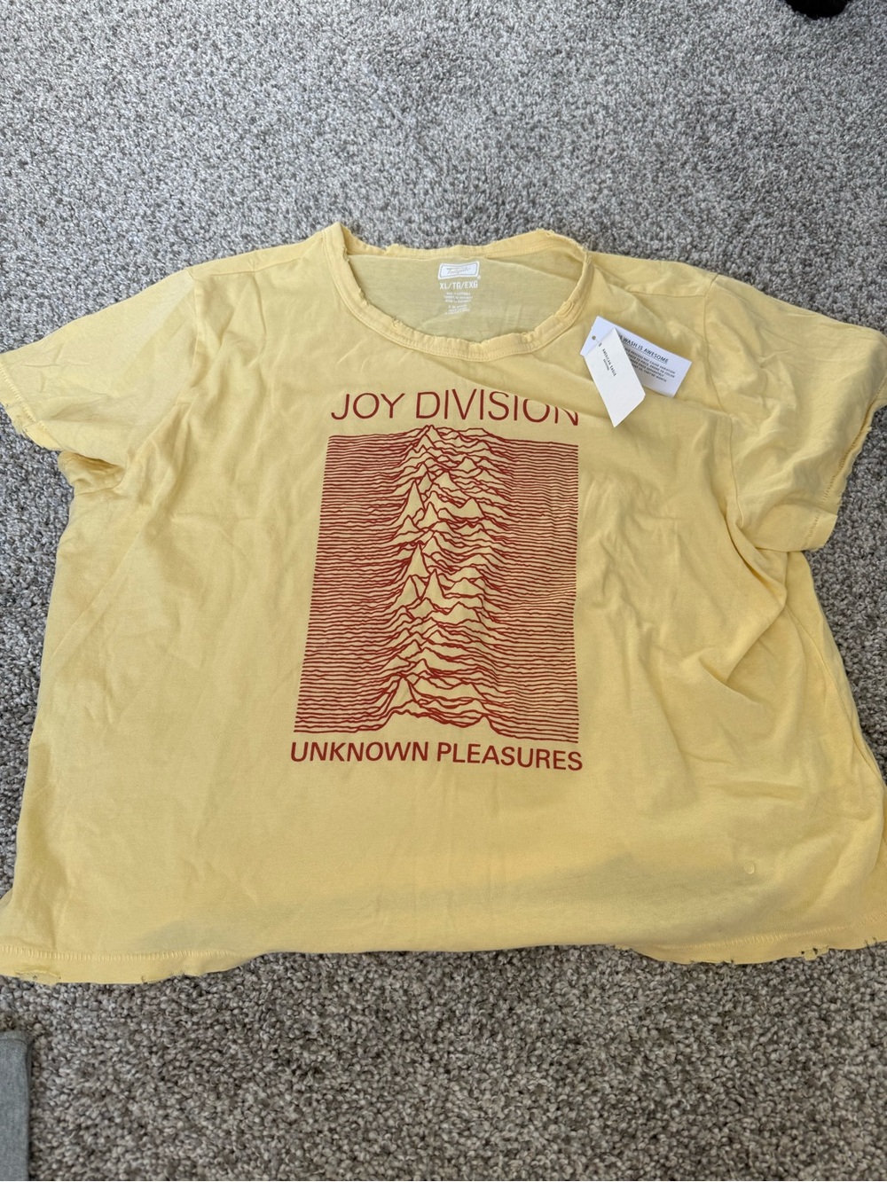 Joy Division Unknown Pleasures Yellow Graphic Tee